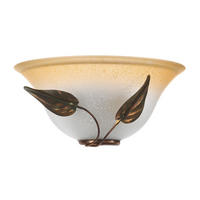 WANDLEUCHTE 30/14/30 cm   - Weiß Hochglanz/Bronzefarben, KONVENTIONELL, Glas/Metall (30/14/30cm)