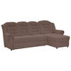 CANAPÉ D'ANGLE in Chenille Taupe  - Taupe/Schwarz, Konventionell, Kunststoff/Textil (262/165cm) - Livetastic