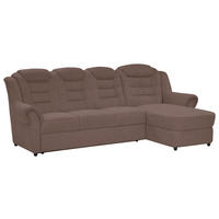 CANAPÉ D'ANGLE in Chenille Taupe  - Taupe/Schwarz, Konventionell, Kunststoff/Textil (262/165cm) - Livetastic