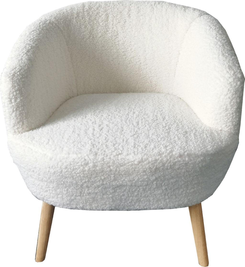 FOTELJA drvo, tekstil  bež, bijela   - bijela/prirodne boje, Moderno, drvo/tekstil (74/71/72cm) - Xora
