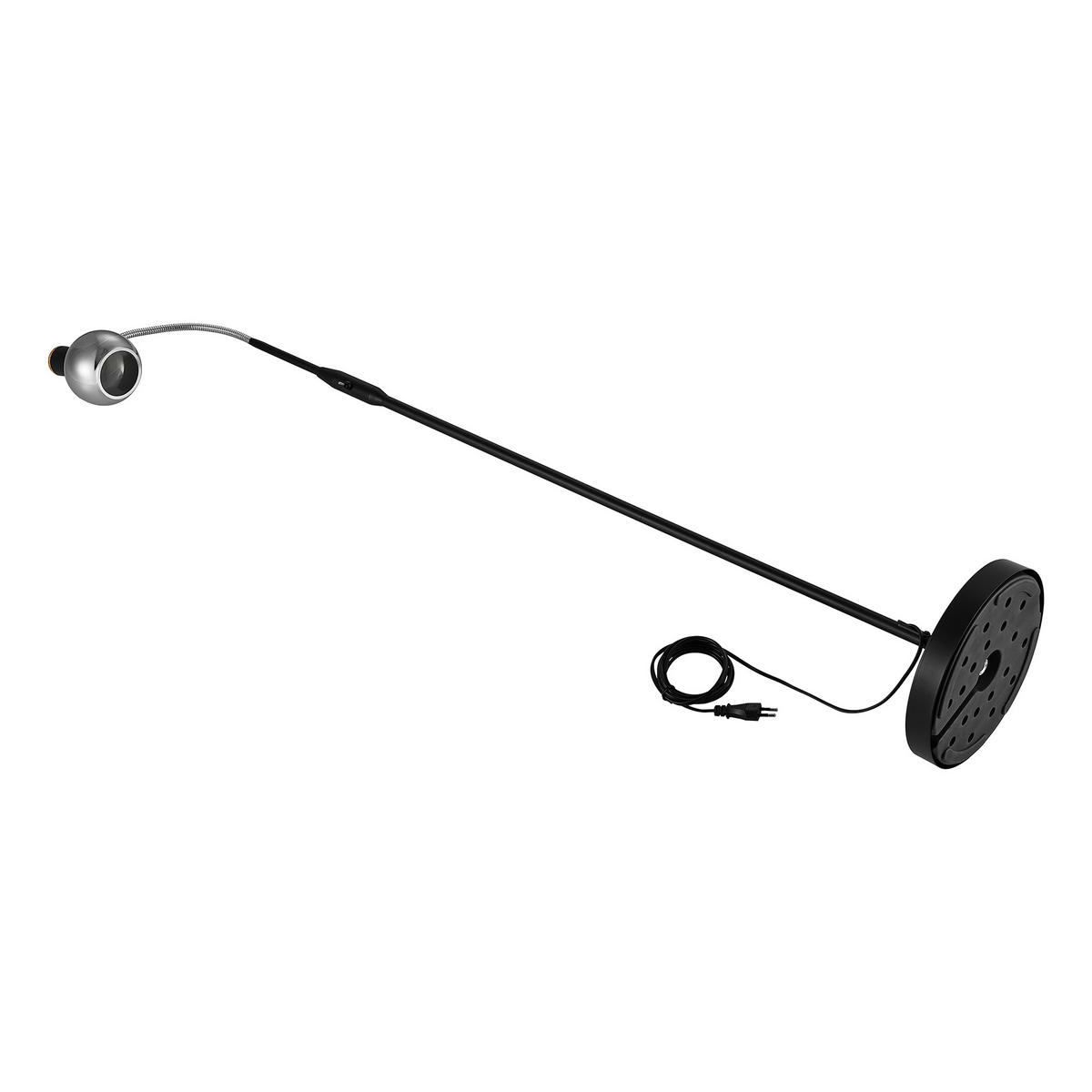 STEHLEUCHTE Merope 23/146 cm   - Eschefarben/Schwarz, Basics, Glas/Metall (23/146cm) - Novel