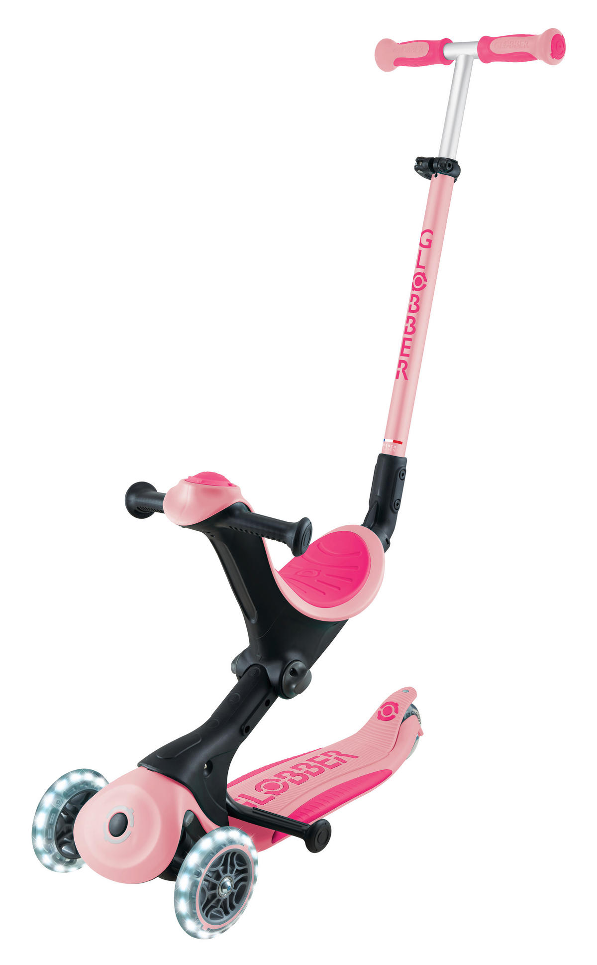 LAUFRAD GO-UP DELUXE LIGHTS  - Rosa, Basics, Kunststoff/Metall (64/22/98,5cm) - GLOBBER