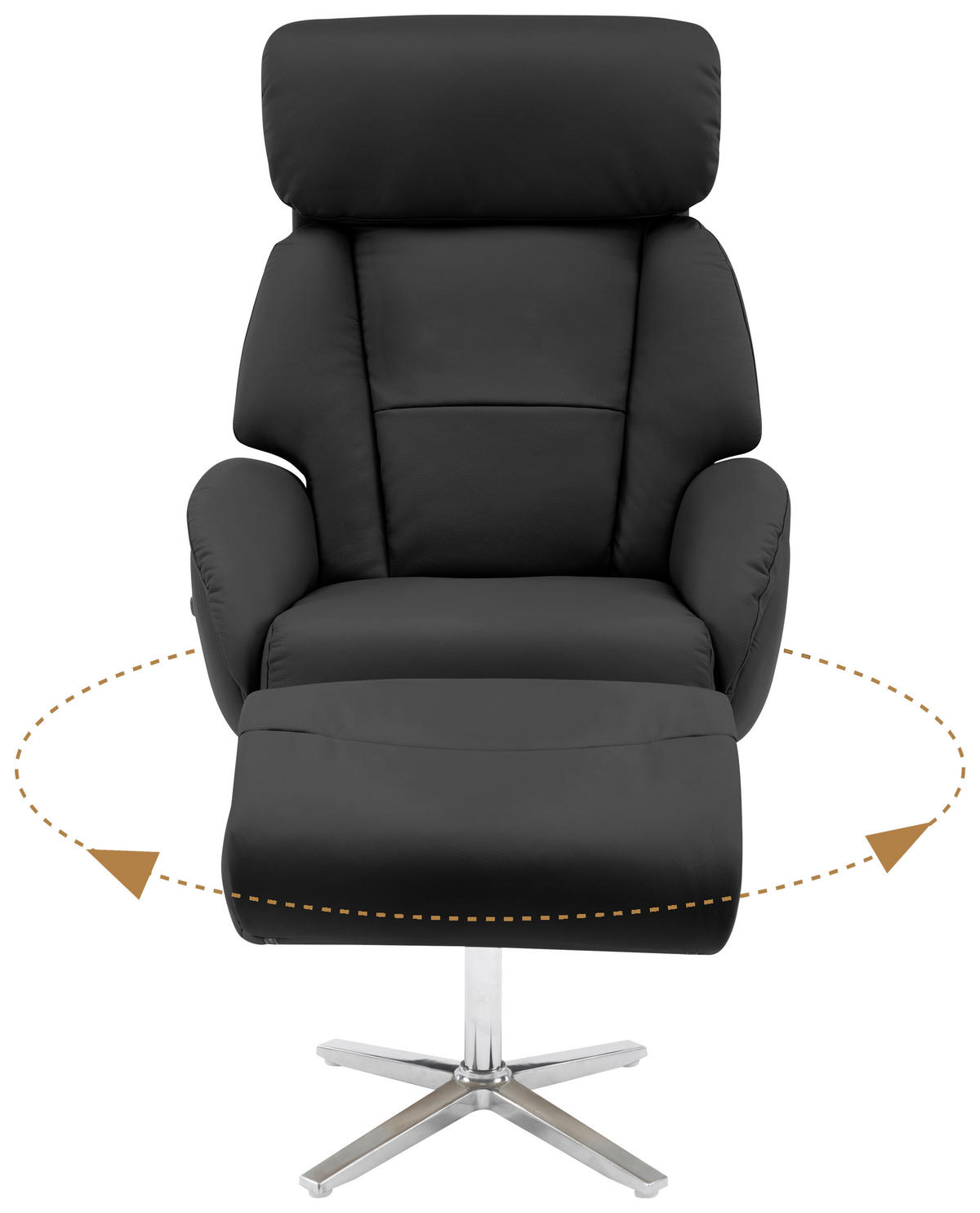 MASÁŽNE KRESLO, textil, koža, čierna - čierna/strieborná, Design, kov/koža (76/107/82cm) - Livetastic