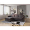 ECKSOFA PALMERA V Braun Mikrofaser  - Wengefarben/Braun, KONVENTIONELL, Holz/Textil (163/244cm) - Sit & More