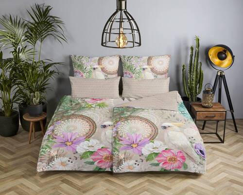 WENDEBETTWÄSCHE Indah Satin 155/220 cm  - Multicolor, Design, Textil (155/220cm)