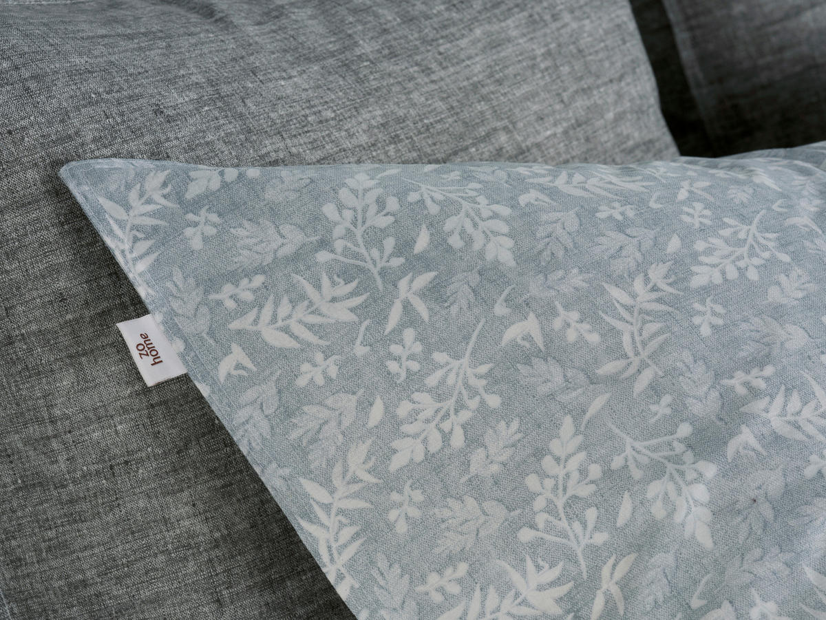 BETTWÄSCHE Petali-di-Lino Renforcé 155/220 cm  - Petrol, Basics, Textil (155/220cm)