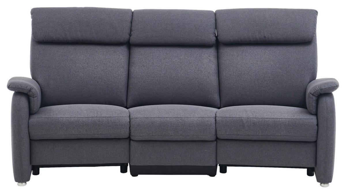 TRAPEZSOFA Flachgewebe Anthrazit  - Anthrazit, KONVENTIONELL, Textil (222/107/102cm) - Pure Home Comfort