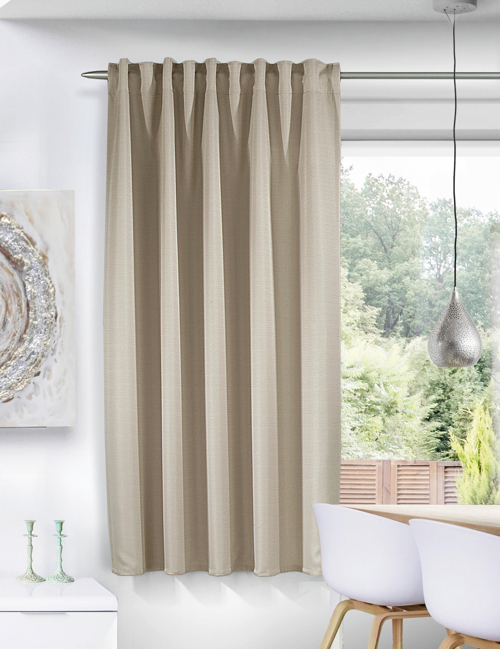 FERTIGVORHANG blickdicht  - Silberfarben, Basics, Textil (175/135cm)