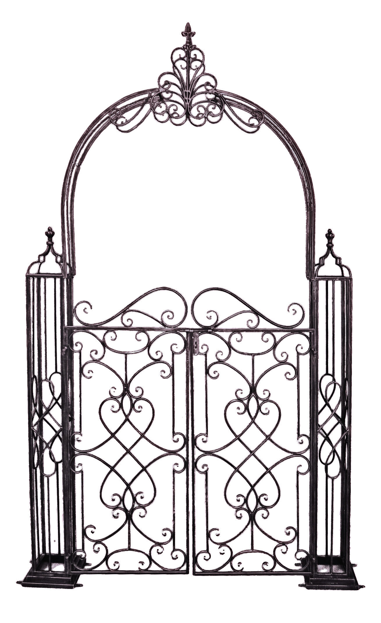 GARTENPFORTE - Schwarz, MODERN, Metall (150/245/23,5cm) - Gardenson