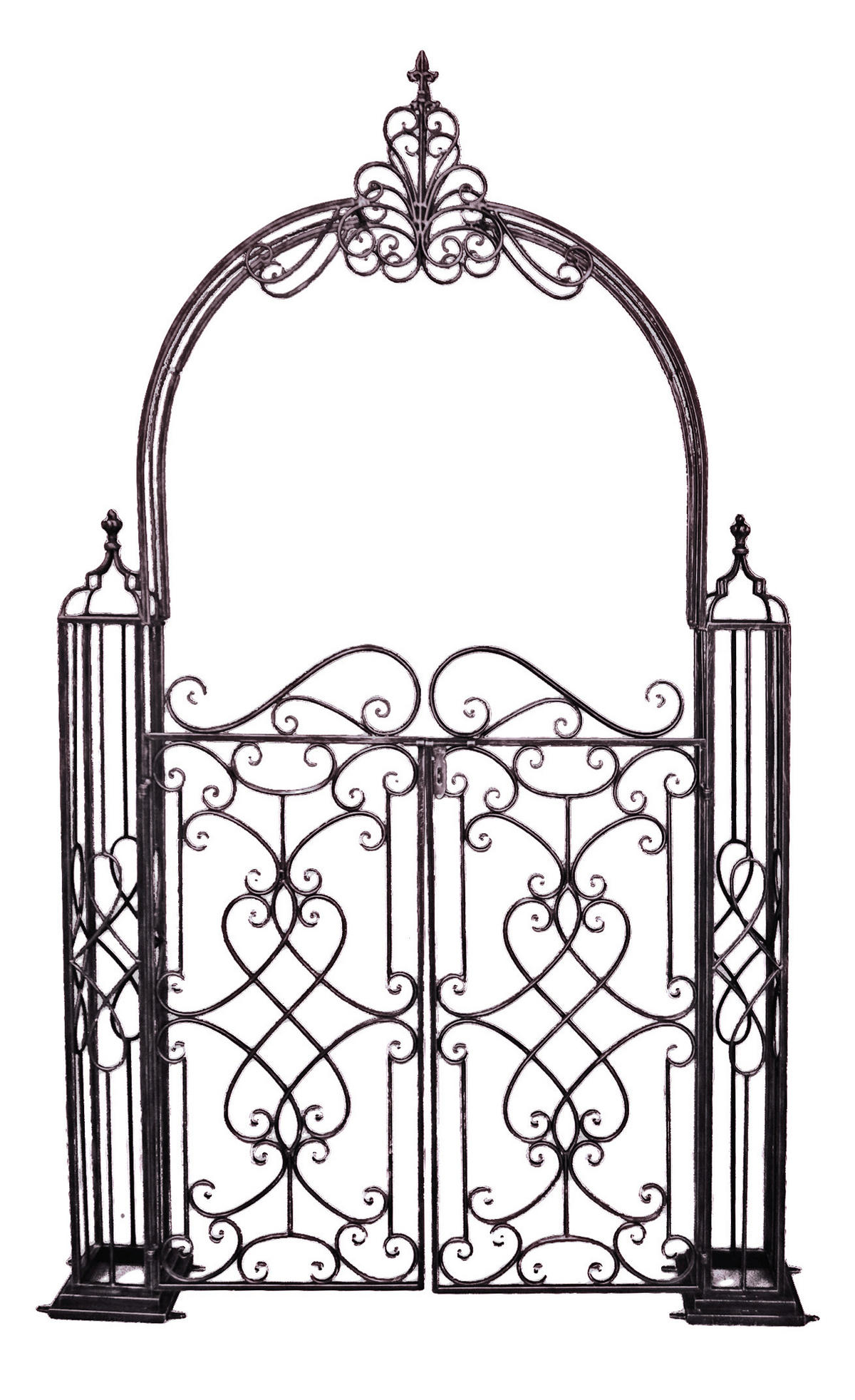 GARTENPFORTE - Schwarz, MODERN, Metall (150/245/23,5cm) - Gardenson