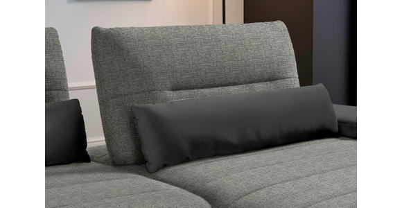 ECKSOFA in Webstoff Grau  - Schwarz/Grau, KONVENTIONELL, Textil/Metall (273/191cm) - Carryhome