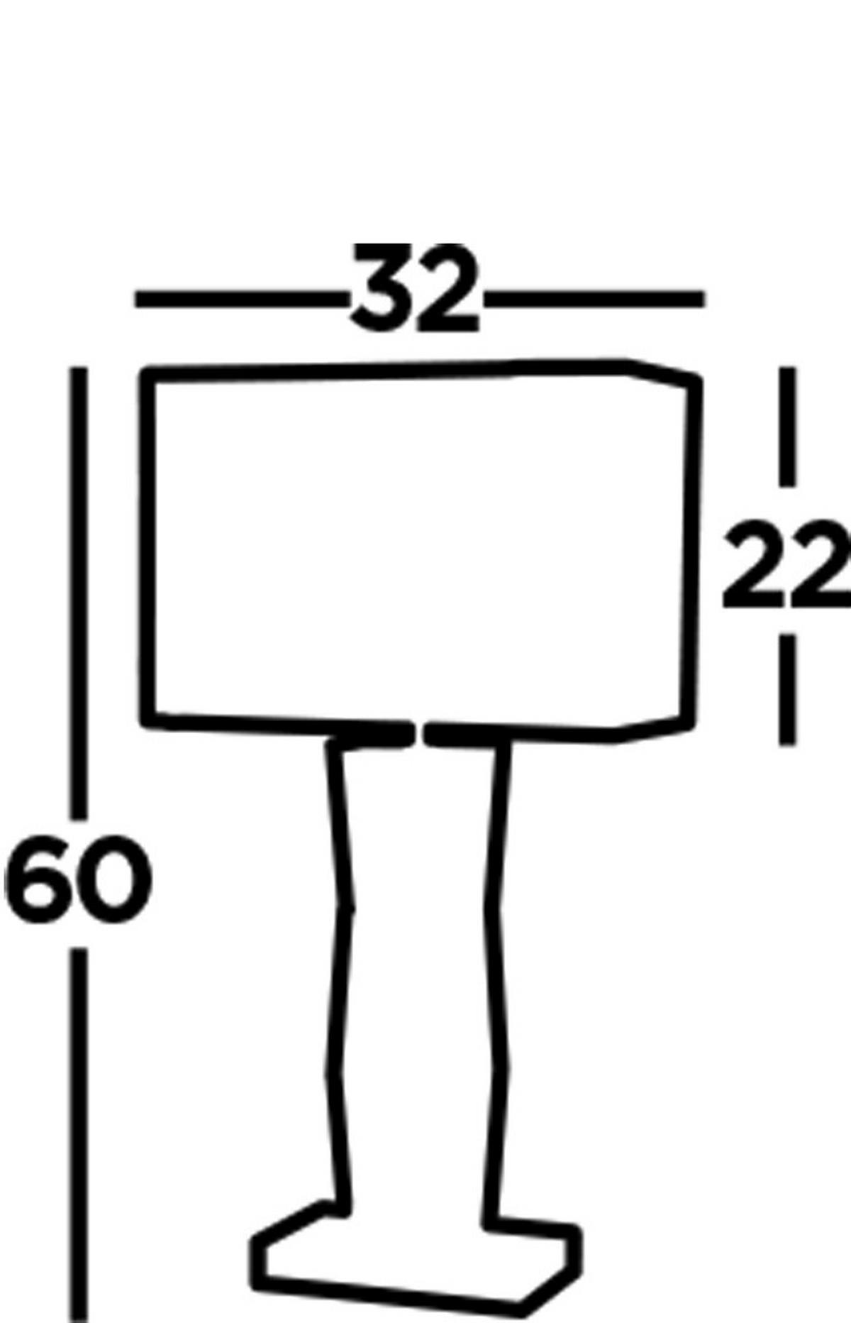 SVJETILJKA STOLNA Mirror  - crna, Design, staklo/tekstil (32/16/60cm)