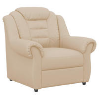 SESSEL Lederlook Beige    - Beige/Schwarz, KONVENTIONELL, Kunststoff/Textil (104/102/101cm) - Livetastic