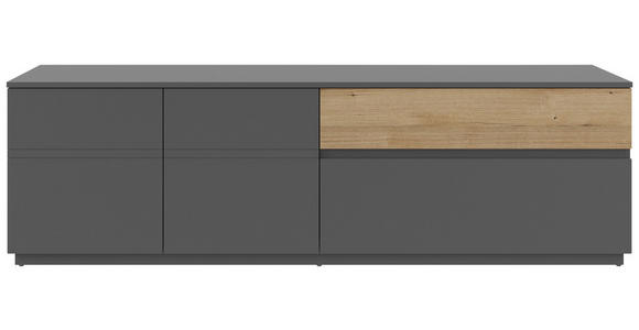 LOWBOARD  in 180/54/42 cm  - Alteiche/Anthrazit, KONVENTIONELL, Holzwerkstoff (180/54/42cm) - Carryhome