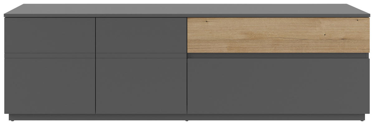 LOWBOARD 180/54/42 cm  - Eichefarben/Graphitfarben, Konventionell, Holzwerkstoff (180/54/42cm) - Carryhome