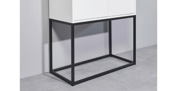 BARSCHRANK Weiß - Schwarz/Weiß, Design, Glas/Holzwerkstoff (80/157/38cm) - Xora