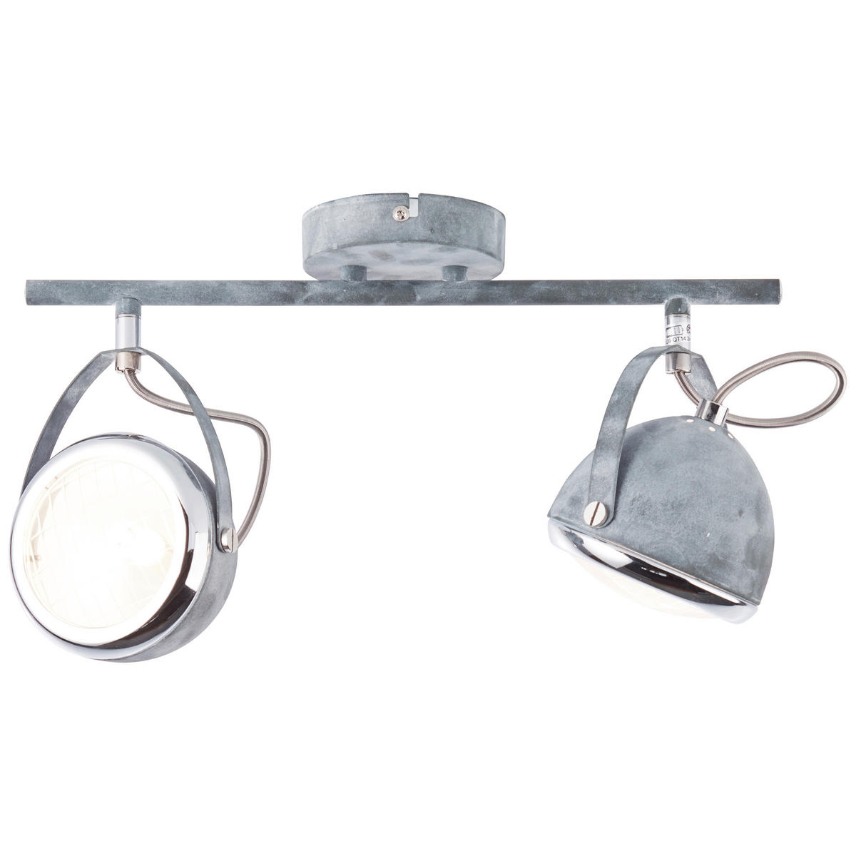 DECKENSTRAHLER 14/22/37 cm   - Klar/Chromfarben, LIFESTYLE, Glas/Metall (14/22/37cm) - Brilliant