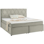 BOXSPRINGBETT 180/200 cm  in Ecru  - Ecru/Schwarz, Design, Kunststoff/Textil (180/200cm) - Xora