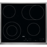 GLASKERAMIKKOCHFELD HK634060XB  - Edelstahlfarben/Schwarz, Basics, Glas/Metall (57,6/51,6cm) - AEG