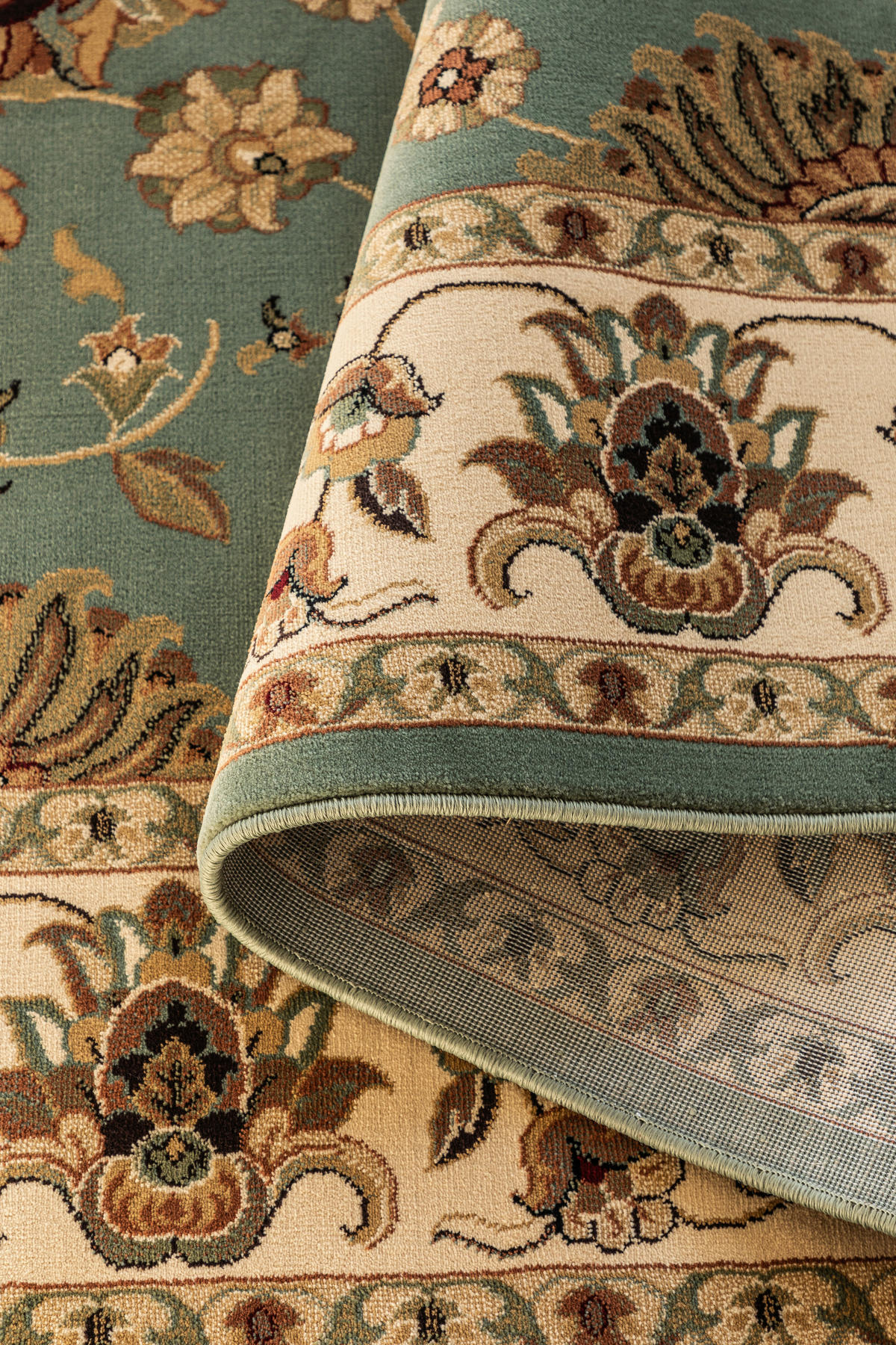 VINTAGE-TEPPICH 120/170 cm Herat Mintgrün, Creme  - Creme/Mintgrün, Basics, Kunststoff/Textil (120/170cm) - Hanse Home