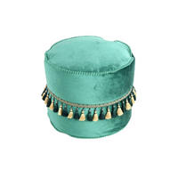 POUF Samt 45/38/45 cm  - Goldfarben/Grün, LIFESTYLE, Textil (45/38/45cm) - Kayoom