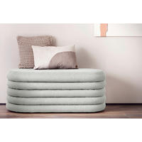 BETTBANK Bouclé Weiß  - Weiß, MODERN, Textil (108/42/45cm) - Livetastic