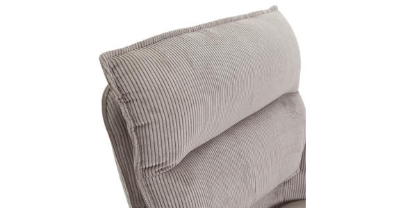 ARMLEHNSTUHL  Stoffauswahl, Sitzfläche 360° drehbar, automatische Rückholfunktion Cord  - Taupe/Creme, Design, Textil/Metall (60/95/62cm) - Novel