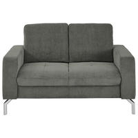 2-SITZER-SOFA  in Feincord Grau  - Chromfarben/Grau, Design, Textil/Metall (142/87/105cm) - Beldomo Style