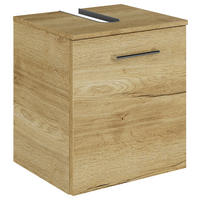 WASCHBECKENUNTERSCHRANK 45/49,8/38,3 cm  - Chromfarben/Wildeiche, KONVENTIONELL, Holzwerkstoff/Metall (45/49,8/38,3cm) - Sadena