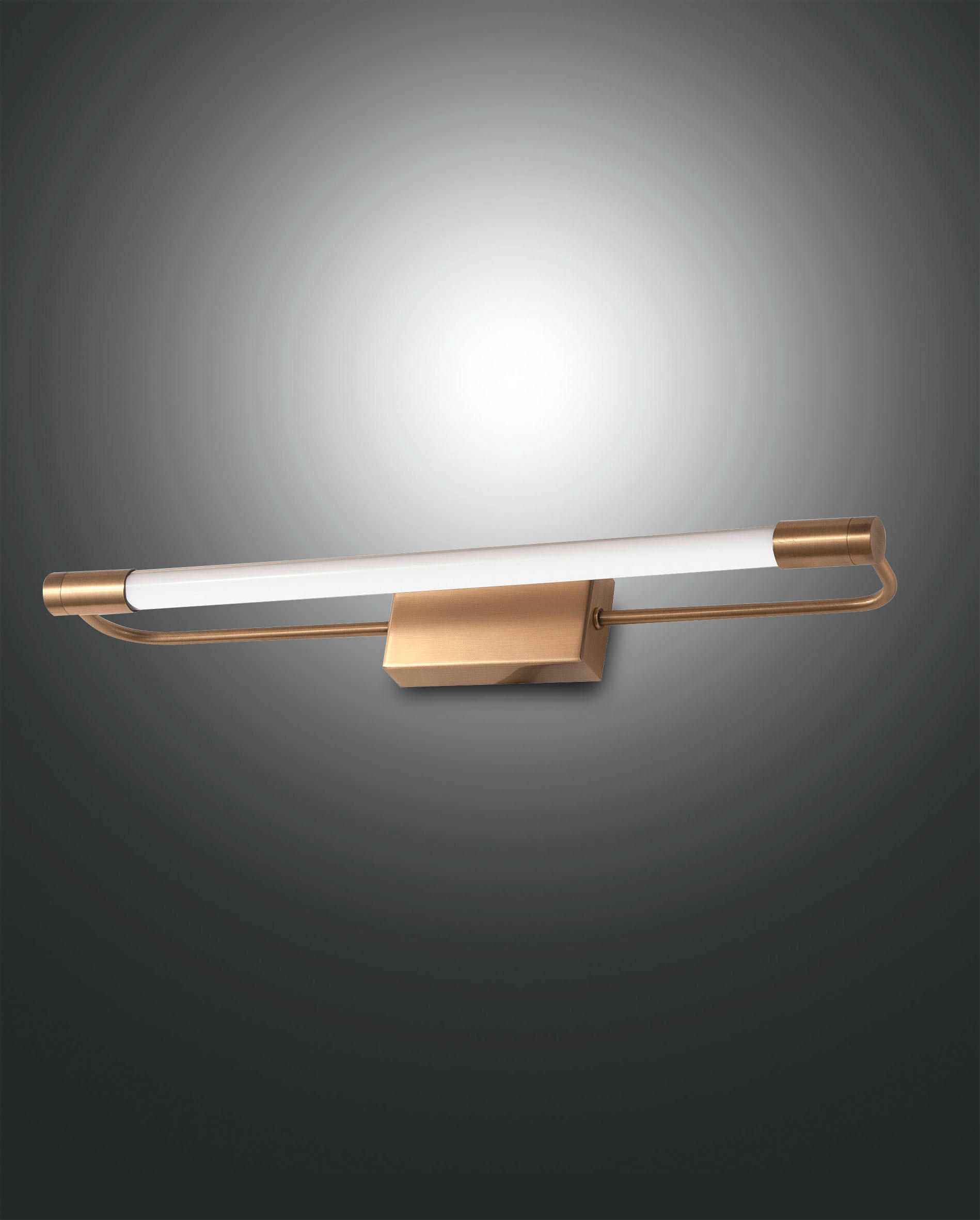 LED-WANDLEUCHTE 40/8/5 cm   - Messingfarben, Design, Kunststoff/Metall (40/8/5cm) - Fabas Luce