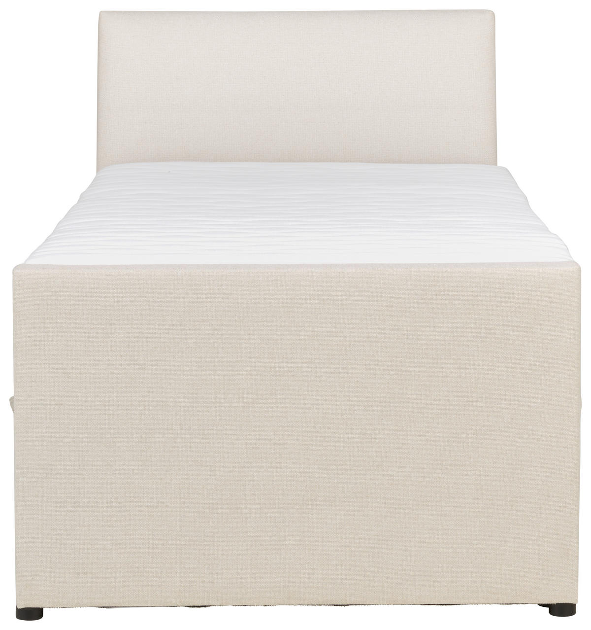 BOXSPRINGBETT 100/200 cm  in Creme  - Creme/Schwarz, Modern, Holz/Textil (100/200cm) - MID.YOU