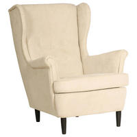 KRESLO UŠIAK, drevo, textil, kartón, kompozitné drevo, béžová - čierna/béžová, Basics, kartón/drevo (78/102/98cm) - Niels Andersson