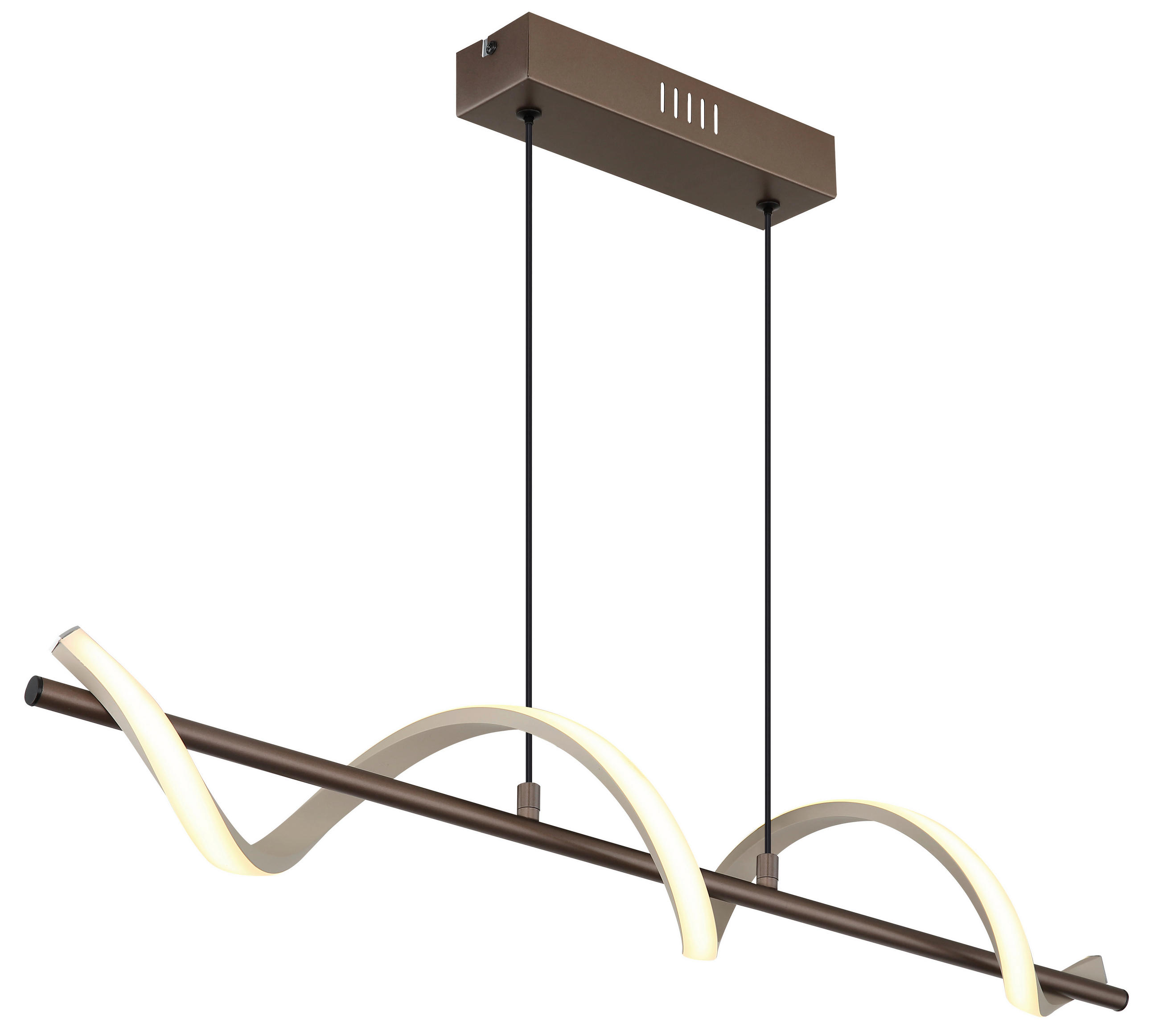 LED LUSTER    80/15,5/120 cm    - opal/crna, Dizajnerski, metal/plastika (80/15,5/120cm)