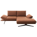 ECKSOFA Braun Flachgewebe  - Schwarz/Braun, Design, Textil/Metall (234/155cm) - Dieter Knoll