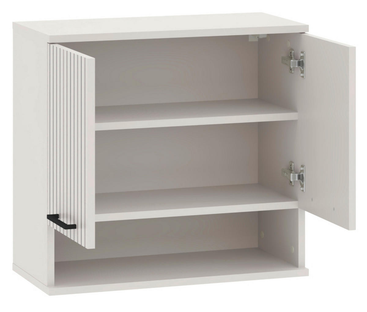 HÄNGESCHRANK 60/56/30 cm  - Kaschmir/Schwarz, Trend, Holzwerkstoff/Metall (60/56/30cm) - Respekta