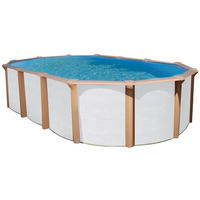 POOL 920/460/132 cm  - Braun/Weiß, Basics, Kunststoff (920/460/132cm)