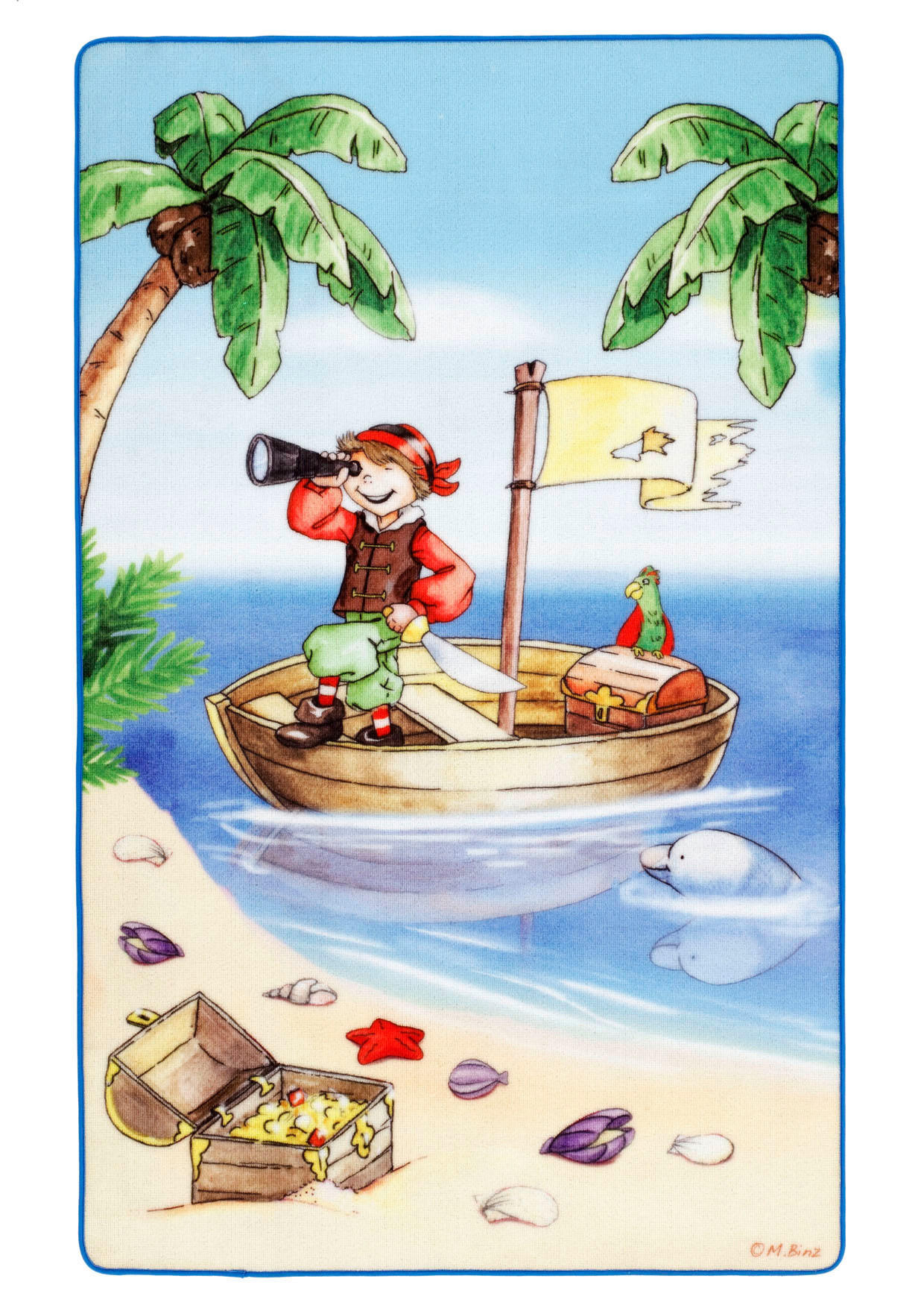 Kinderteppich Pirat Blau/bunt Lovely Kids 100x160 Cm