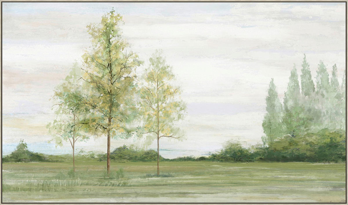 ŠTAMPA NA PLATNU   - zelena/prirodna boja, Prirodno, drvo/tekstil (120/70cm) - Monee