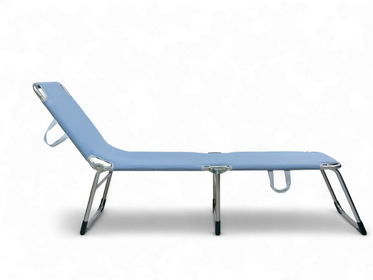 DREIBEINLIEGE 58/38/191 cm  - Blau, KONVENTIONELL, Textil/Metall (58/38/191cm)