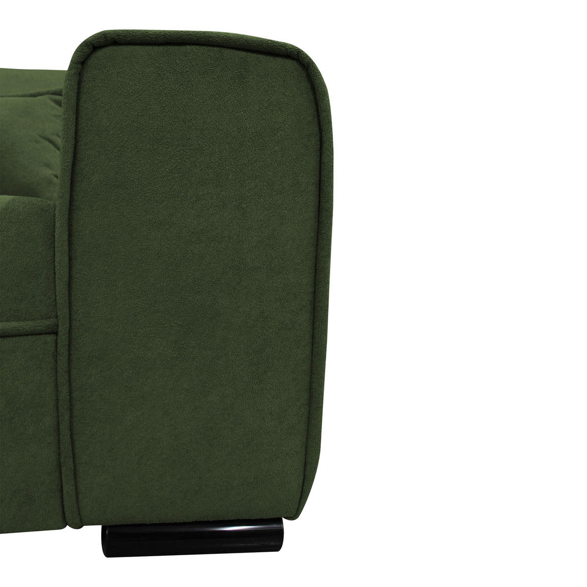 ECKSOFA Grün Struktur, Bouclé  - Schwarz/Grün, Design, Kunststoff/Textil (175/270cm) - MID.YOU