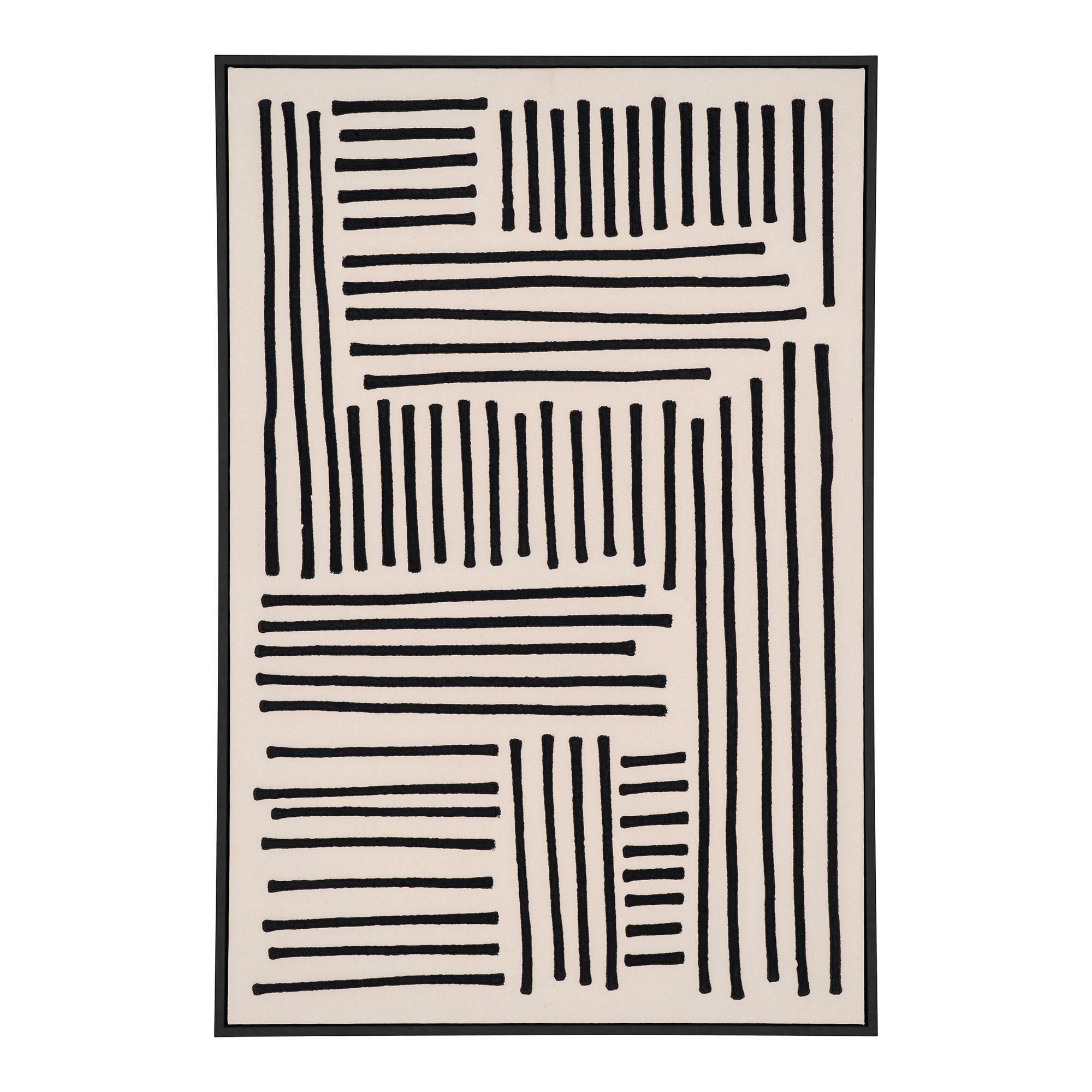 BILD 60/90/4 cm - Beige/Schwarz, Design, Holzwerkstoff/Textil (60/90/4cm)