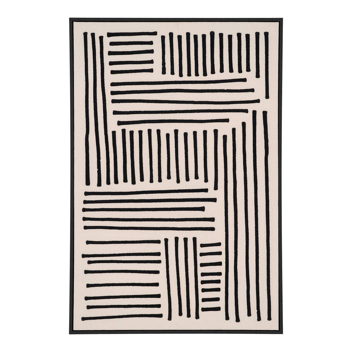 BILD 60/90/4 cm  - Beige/Schwarz, Design, Holzwerkstoff/Textil (60/90/4cm)
