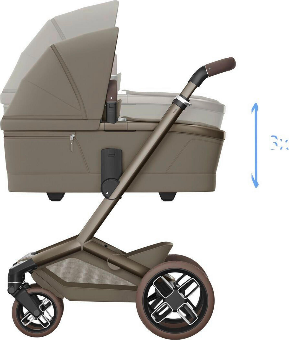 LIEGEWANNE Fame  - Braun, Basics, Kunststoff/Textil (42,5/64,5/87cm) - Maxi-Cosi