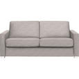SCHLAFSOFA  in Webstoff Beige  - Chromfarben/Beige, KONVENTIONELL, Textil/Metall (188/86/97cm) - Novel