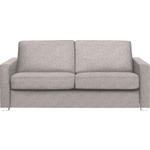 SCHLAFSOFA  in Webstoff Beige  - Chromfarben/Beige, KONVENTIONELL, Textil/Metall (188/86/97cm) - Novel
