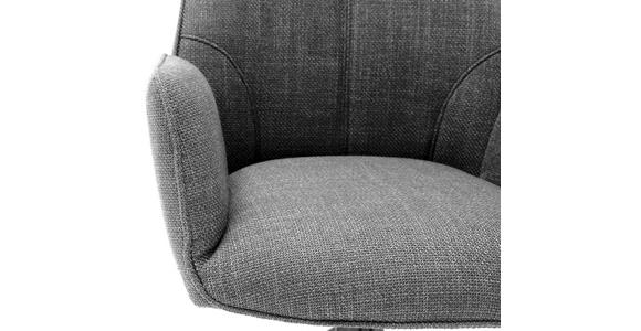 ARMLEHNSTUHL in Webstoff - Schwarz/Grau, Design, Textil/Metall (58/87/61cm) - Carryhome