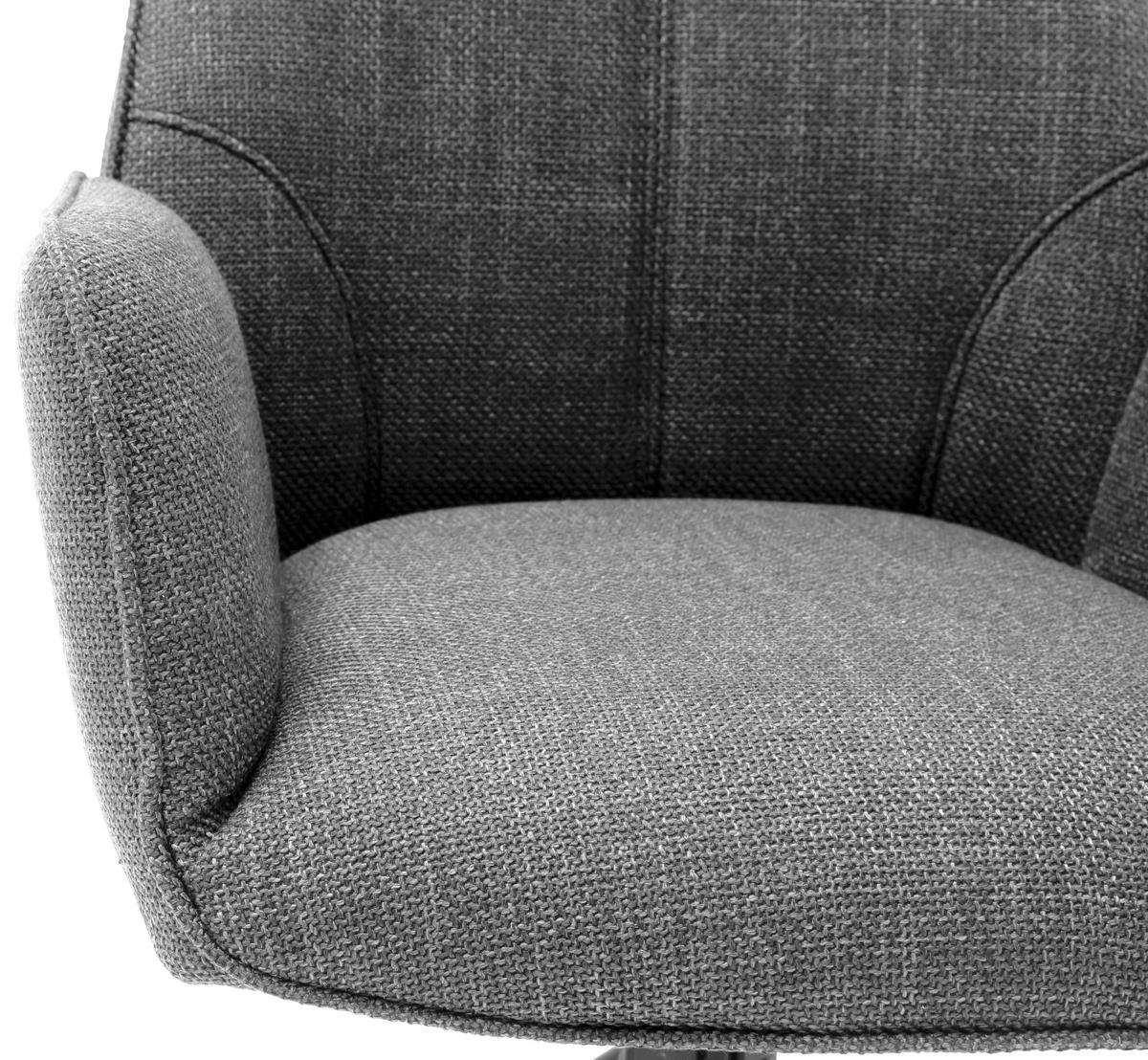 ARMLEHNSTUHL  in Webstoff  - Schwarz/Grau, Design, Textil/Metall (58/87/61cm) - Carryhome