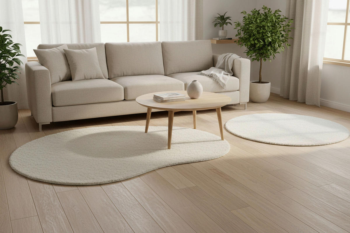 WOLLTEPPICH 130/190 cm  - Beige, Design, Textil (130/190cm) - Linea Natura