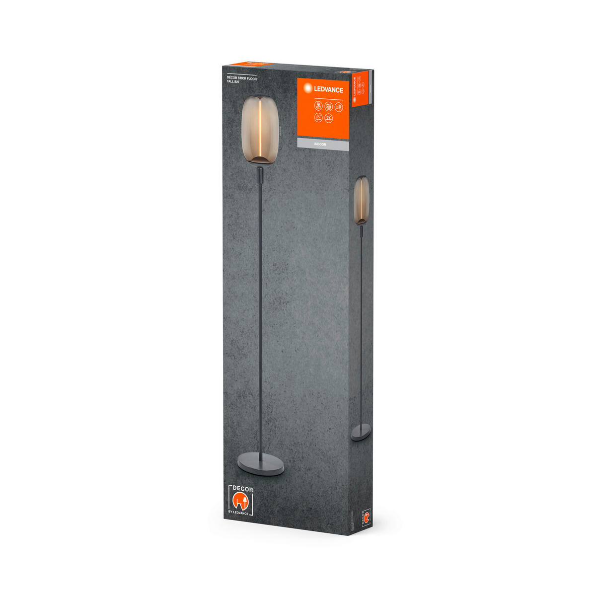 LEUCHTENFUß Decor Stick Floor 26/146 cm   - Dunkelgrau, Basics, Metall (26/146cm) - Ledvance