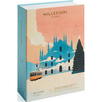 DIFFÚZOR  virágos  - áttetsző/fehér, Basics, üveg/fa (19/28/8cm) - Millefiori Milano